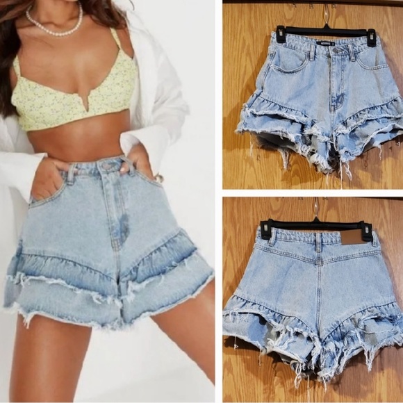 Missguided high waist denim shorts - Picture 4 of 4